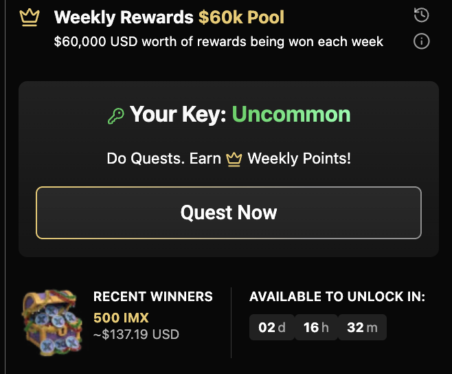 Imx reward