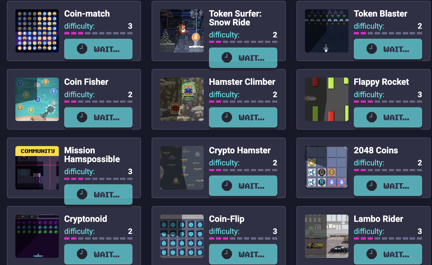 Mini game từ Roller Coin